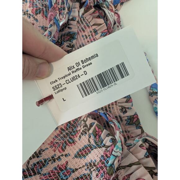 NWT Alix Of Bohemia Club Tropical Ruffle DressSize Large - Picture 8 of 13